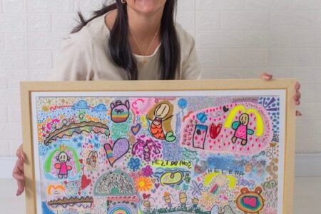 Arte afetiva: desenhos infantis viram obras de galeria