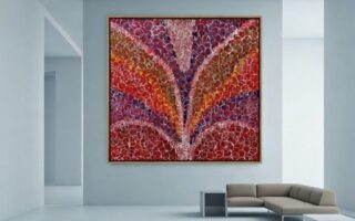 Pintura abstrata intuitiva utiliza ferramentas exclusivas para propor reflexão e bem-estar visual