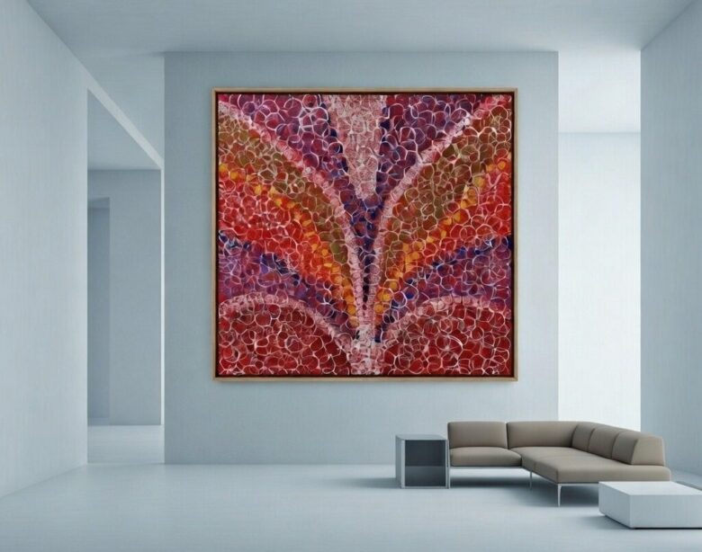 Pintura abstrata intuitiva utiliza ferramentas exclusivas para propor reflexão e bem-estar visual